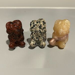 Set of 3 Santa Carvings